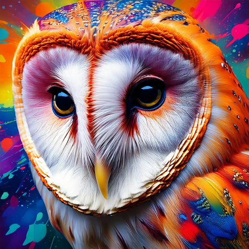 Barny and His Heart Face Art Canvas